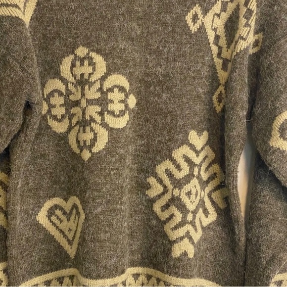 Vintage Crewneck Sweater Adult Size Small Knit 80s 90s Geometric - Picture 4 of 6